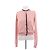 Prada JPG bedruckter Kaschmir Cardigan Rosa Pink