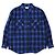 Céline Camicia in flanella di lana a maniche lunghe CELINE PARIS Nero Blu