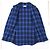 Céline Camicia in flanella di lana a maniche lunghe CELINE PARIS Nero Blu - vista 7