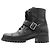 Botas de cuero de ternera Prada 3T5917 Negro - vista 4