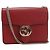Borsa a spalla in pelle rossa Gucci Rosso
