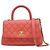 Bolsa de Ombro Coco Handle XS em Caviar Rosa da Chanel