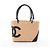 Borsa tote grande della linea Cambon di Chanel Nero Beige