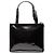 Schwarze CC Lack-Tote von Chanel