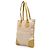 Prada Braune Vitello-besetzte Canvas Canapa Tote - Ansicht 2