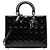 Dior Schwarz Große Lackleder Cannage Lady Dior
