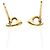 Tiffany & Co Pendientes Open Heart Extra Mini en Oro Rosa Tiffany Dorado - vista 6