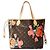 Borsa tote Neverfull MM Monogram Rose di Louis Vuitton Marrone Monogramma