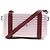 Borsa a spalla bordeaux e rosa metallico Christian Dior Argento Bordò