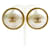 Orecchini in metallo Chanel Coco Mark D'oro Bianco sporco