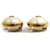 Orecchini in metallo Chanel Coco Mark D'oro Bianco sporco - vista 2