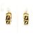 Pendientes de aro de metal dorado Fendi