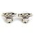 Orecchini a clip in metallo argento Chanel Coco Mark - vista 4
