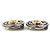 Orecchini in metallo gunmetal dorato Chanel Coco Mark D'oro Metallico - vista 2
