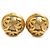 Orecchini in metallo con clip Coco Mark di Chanel D'oro Bianco sporco