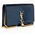 Cartera de cadena con borlas Monogram Kate de cuero charol brillante de Saint Laurent Azul - vista 2