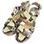 Python Wedge Sandalen von Salvatore Ferragamo Grün