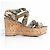 Python Wedge Sandalen von Salvatore Ferragamo Grün - Ansicht 3