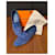 Mocasines de ante Hermès Paris Azul - vista 7