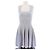Vestido corto estampado azul y blanco Alaïa