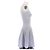 Vestido corto estampado azul y blanco Alaïa - vista 3