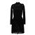 Alaïa Schwarzes Wollkleid mit langen Ärmeln