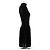 Alaïa Schwarzes Wollkleid mit langen Ärmeln - Ansicht 3