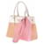 Prada Borsa "Galleria" bianca rosa e pesca Multicolore - vista 5