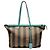 Fendi Pequin Canvas Schultertasche Braun
