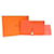 Portefeuille combiné Dogon Duo en cuir Hermès Orange