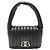 Bolsa de ombro de couro acolchoada Balenciaga Manaco Preto