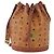 Borsa a Spalla MCM Vicetos Logogram in Pelle PVC Marrone Oro Auth 173576 D'oro - vista 2