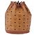 Borsa a Spalla MCM Vicetos Logogram in Pelle PVC Marrone Oro Auth 173576 D'oro - vista 3