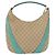 Borsa a Spalla GG Canvas Gucci Beige Verde Menta Argento 124357 Auth BA11129 - vista 2