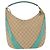 Borsa a Spalla GG Canvas Gucci Beige Verde Menta Argento 124357 Auth BA11129 - vista 3