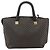 Céline Borsa a mano in tela Macadam CELINE in pelle PVC 2 in 1 nera e oro Auth ARZ366 Nero D'oro - vista 3