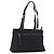Bolso Tote Gancini de lona y cuero negro plateado Salvatore Ferragamo Auth BA11046