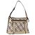 Borsa a Spalla Nova Check in Tela Beige e Argento Autentica BURBERRY 172803