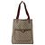 Borsa tote Gucci GG Supreme Web Sherry Line in PVC beige e oro 39 02 003 Auth fm5189 - vista 2