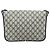Gucci Borsa a Spalla GG Supreme PVC Navy Gold 001 116 0847 Auth ARZ232 D'oro Blu navy - vista 3