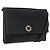 Sac à épaule CÉLINE Circle en cuir noir et or Auth fm5181 Doré