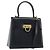 Borsa a mano in pelle Gancini Salvatore Ferragamo 2 in 1 Nero Oro Auth 172790