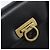 Borsa a mano in pelle Gancini Salvatore Ferragamo 2 in 1 Nero Oro Auth 172790 - vista 16