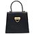 Borsa a mano in pelle Gancini Salvatore Ferragamo 2 in 1 Nero Oro Auth 172790 - vista 2