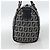 Bolso de mano de lona Zucchino FENDI azul marino plata Auth LNZ205 - vista 5