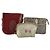 LOEWE Borsa a Mano Anagram Pelle Nylon Camoscio 3 Set Rosso Grigio Verde Auth 173684 Marrone