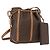 Céline Borsa a spalla in tela Macadam CELINE in pelle PVC marrone oro Auth LNZ210 D'oro