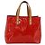 LOUIS VUITTON Monogram Vernis Reade PM Borsa a Mano Rossa M91088 LV Auth gh1831 Rosso - vista 2