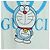 T-shirt a maniche corte GUCCI GUCCI �~ Doraemon in cotone blu e bianco Auth 166963SM - vista 5
