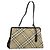 Borsa a Spalla Burberry Nova Check Lana Beige Oro Auth LNZ061A D'oro